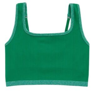 Aerie Seamless Heather Square Neck Hunter Green Longline Bralette. Size M.
